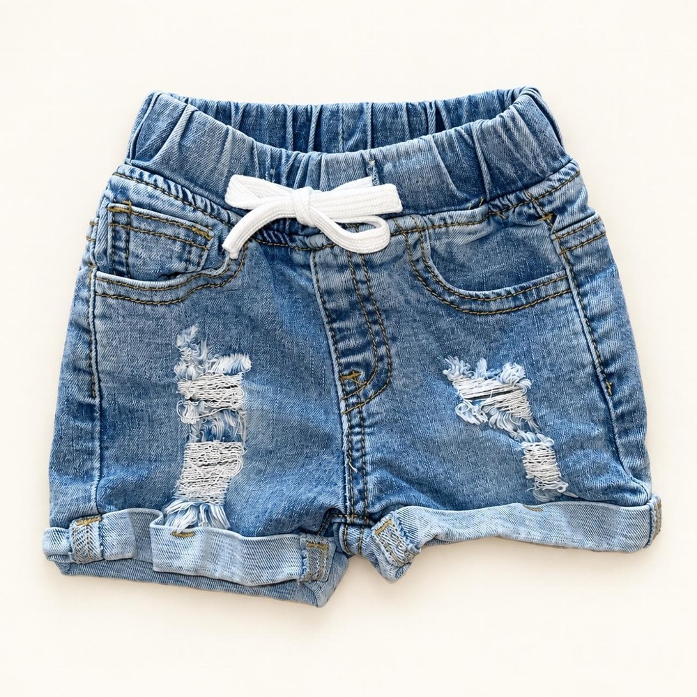 Little Bipsy Distressed Denim Shorts • 6–12 Months